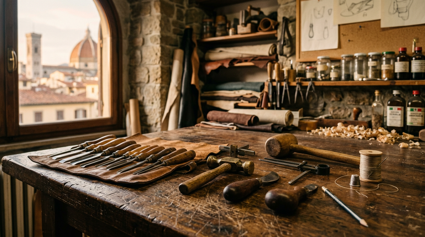 Bottega artigiana nel quartiere San Frediano, Oltrarno Firenze